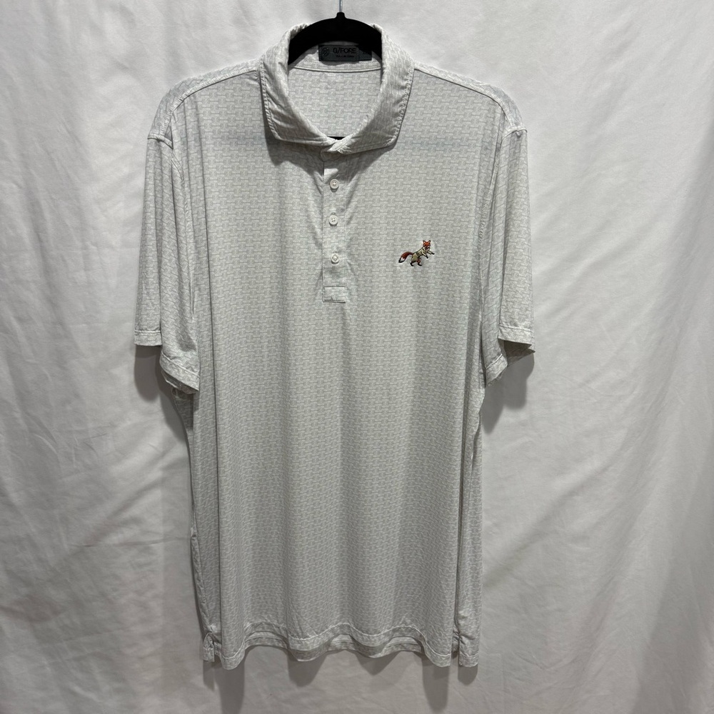 G/FORE XL Golf Polo Shirt‎ Fox Embroidery Performance Stretch Preppy Activewear